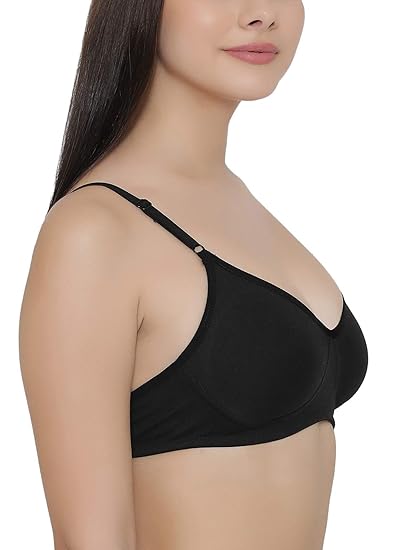Clovia Women’s Cotton Wire-Free Seamless T-Shirt Bra – Full-Coverage Casual Comfort